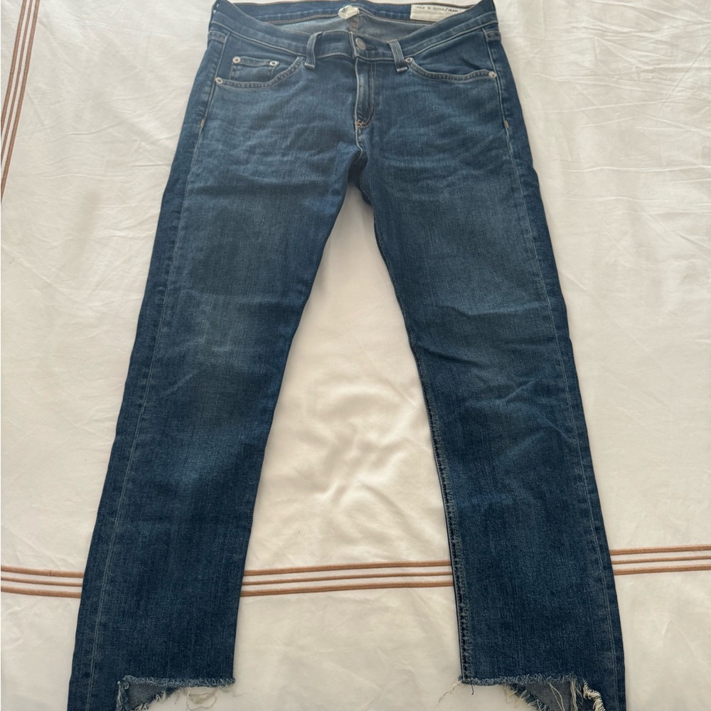 Rag & Bone capri fringe jeans
